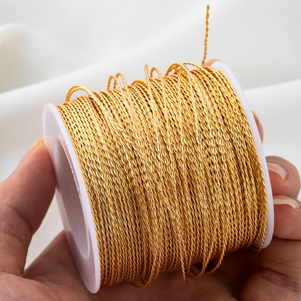 1Roll Solid Spiral Copper Wire Tarnish-Resistant Beading Twist Wire DIY Craft Je