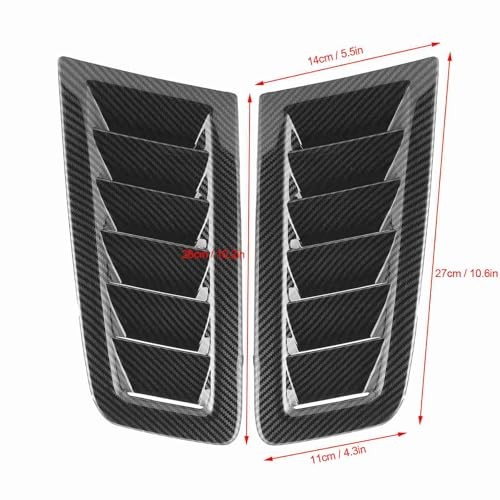 Universal Hood Air Vents for Car Hood Scoop for RS MK2 | Car Carbon Fiber Look