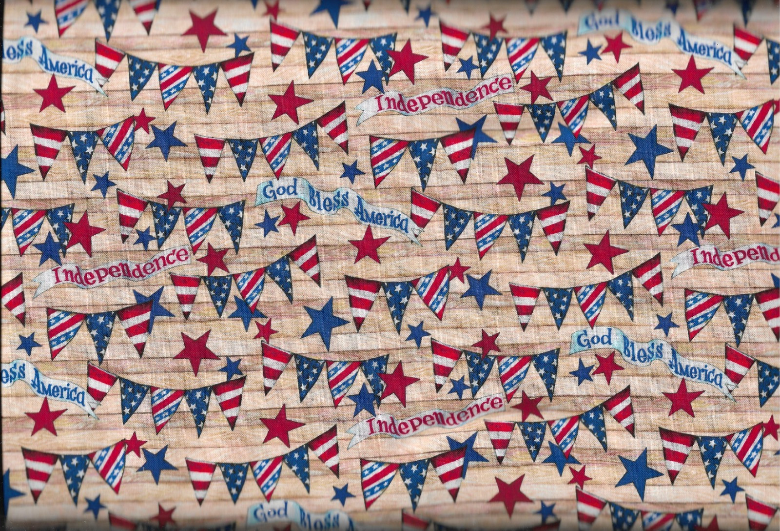 100% cotton Patriotic fabric “Banners” by Oasis Fabrics