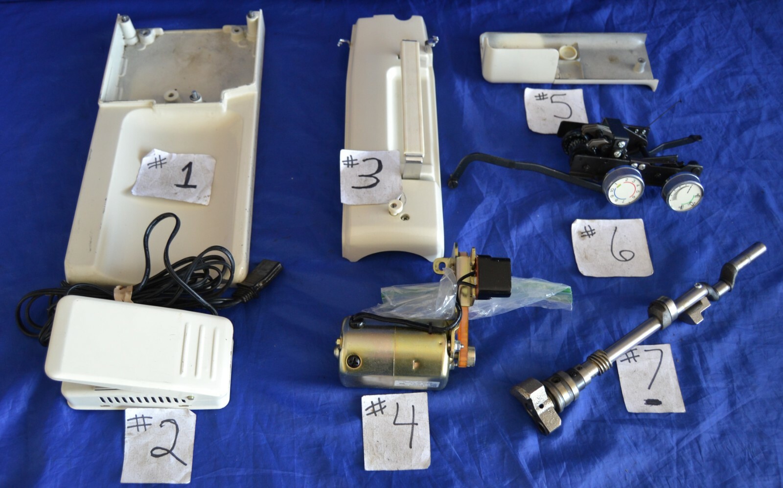 PARTS USED ORIGINAL NECCHI 535FA ZIGZAG SEWING MACHINE PARTS IN GOOD CONDITION