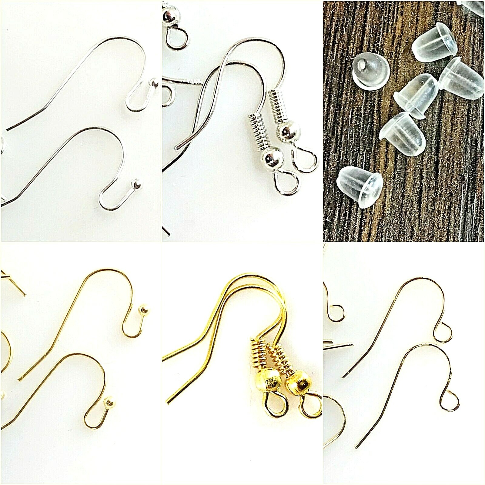 Earring French Hooks,Ear Wire Hooks,Gold Hooks,Silver Earwire,Earring Back 20pcs