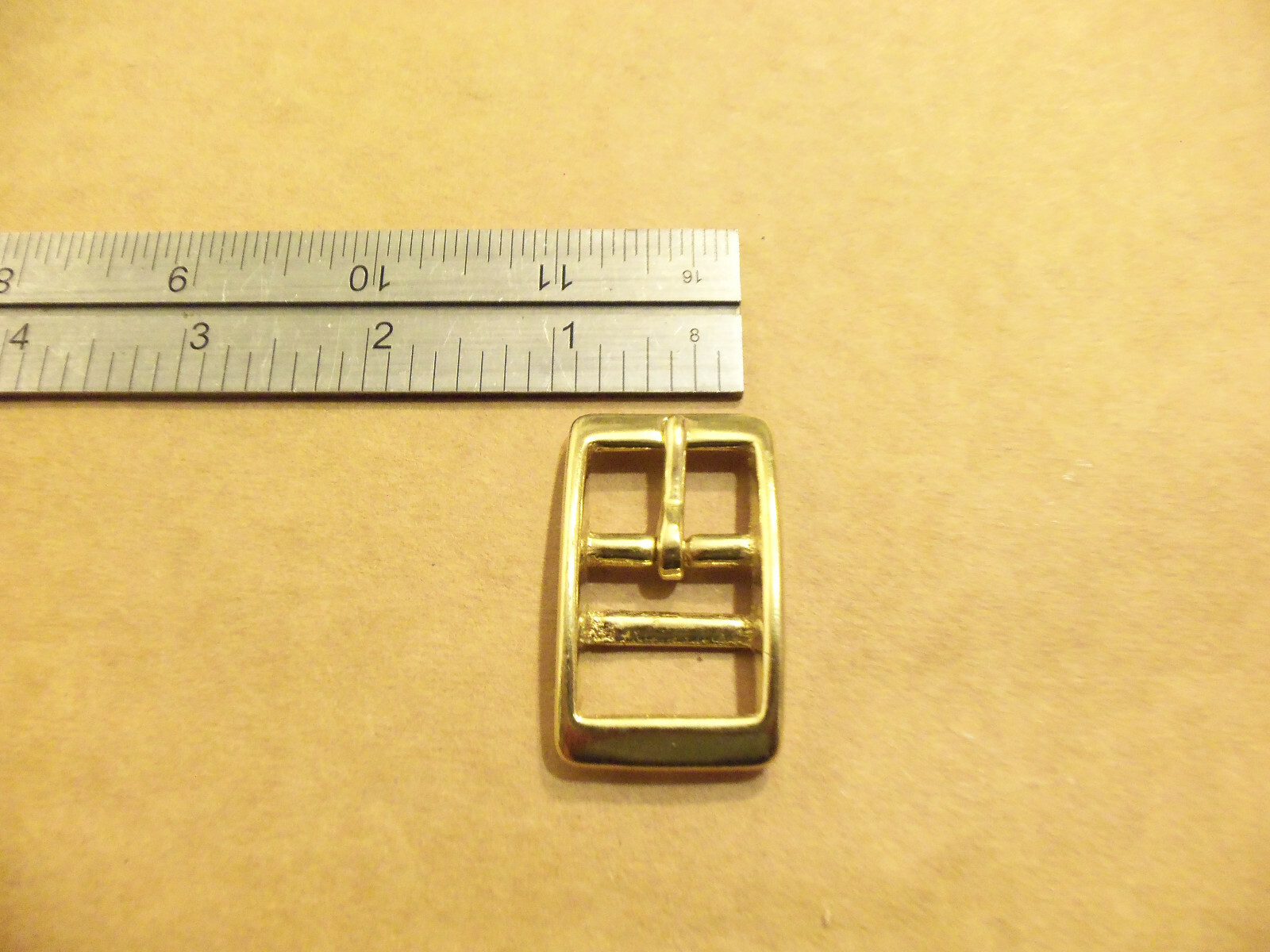 3/4″ Solid Brass Square Dog Collar / Double Bar Buckle (5 Pack)