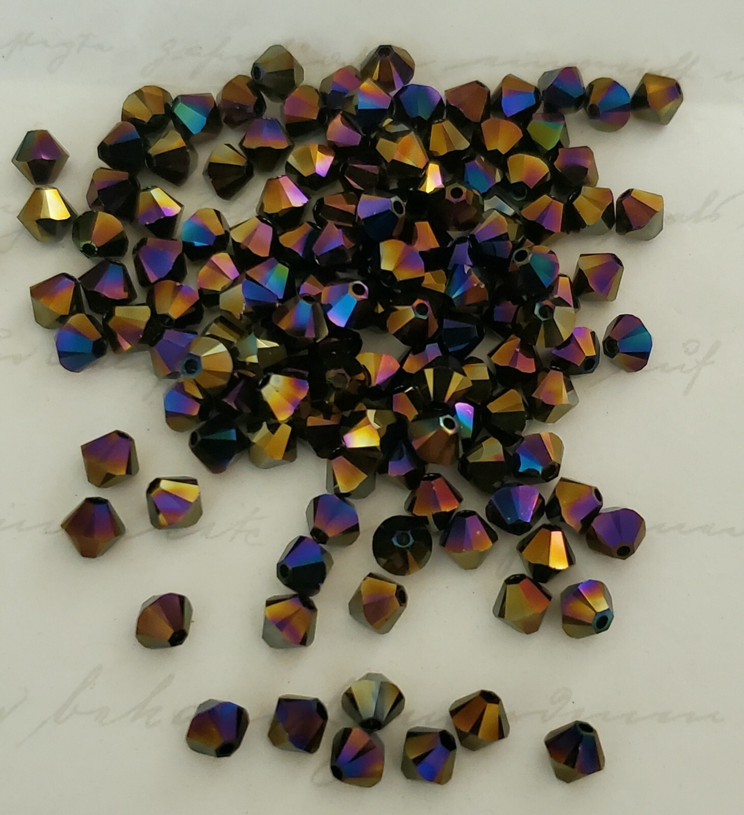 Swarovski Crystal 5mm bicone beads, Rainbow Dark 2X (24pcs)
