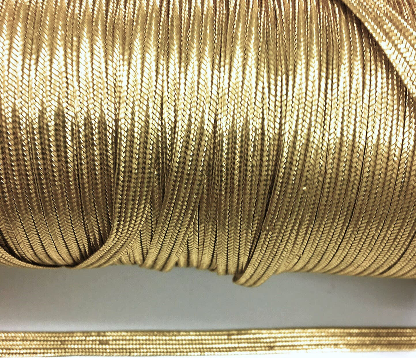 10 Yds. Metallic Gold Middy Braid 1/4″ (6mm) Decorative Flat Ribbon- Braid M-174