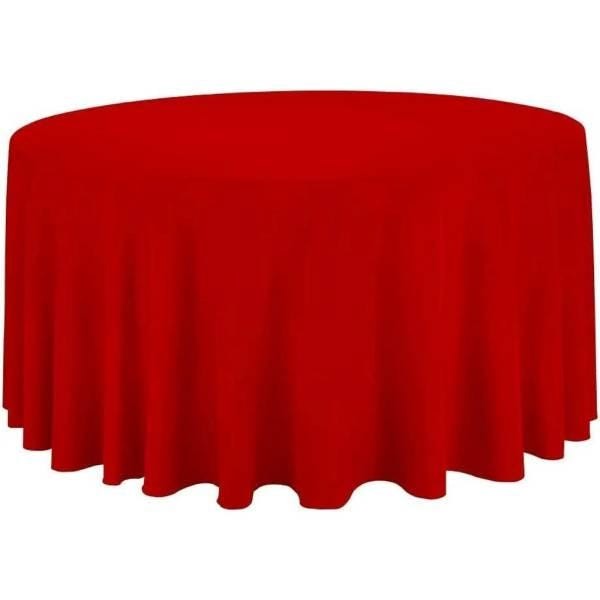 120 Inch Round Tablecloth Polyester Wrinkle Resistant Reusable Cover
