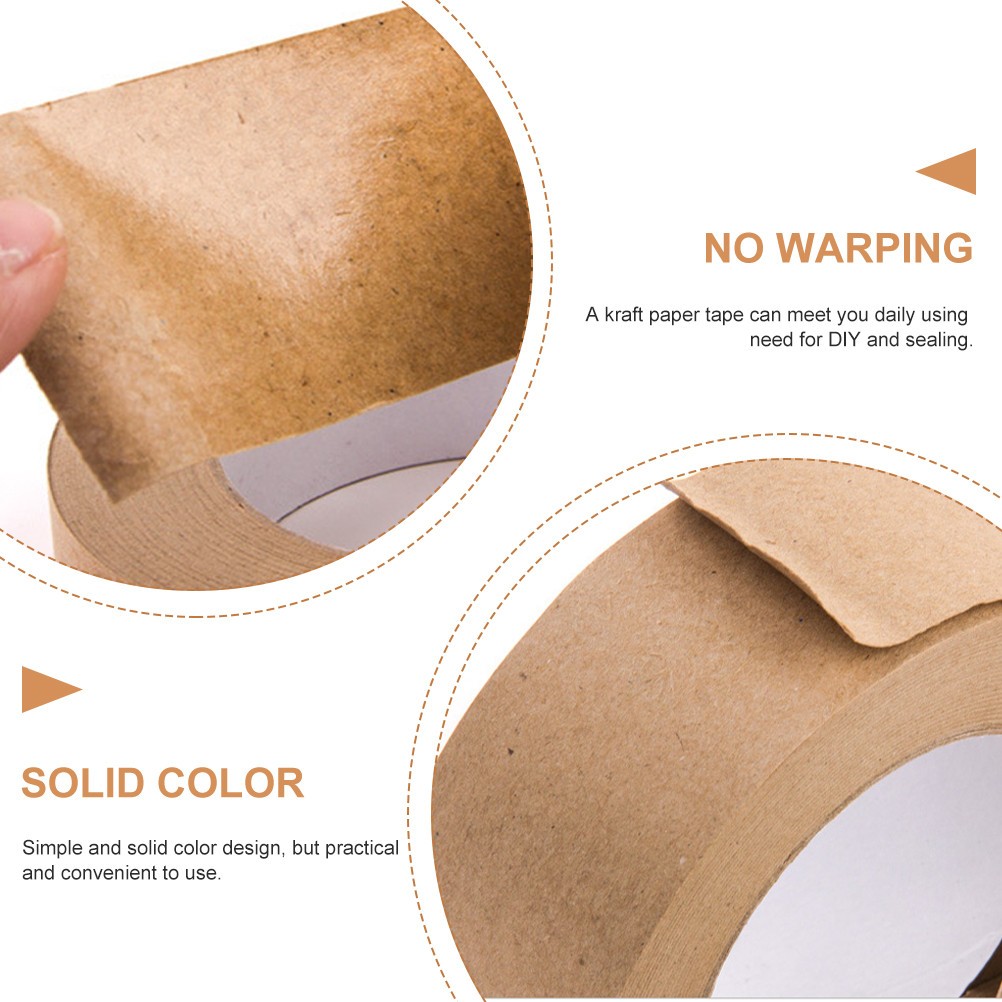 Multi-Function Packaging Tape Light Brown Paper Carton Tape for Home Use