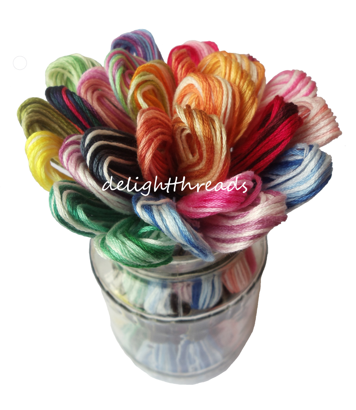 27 Anchor Variegated and Multi Colour Stranded Floss / Skeins / Moulin hand Embr