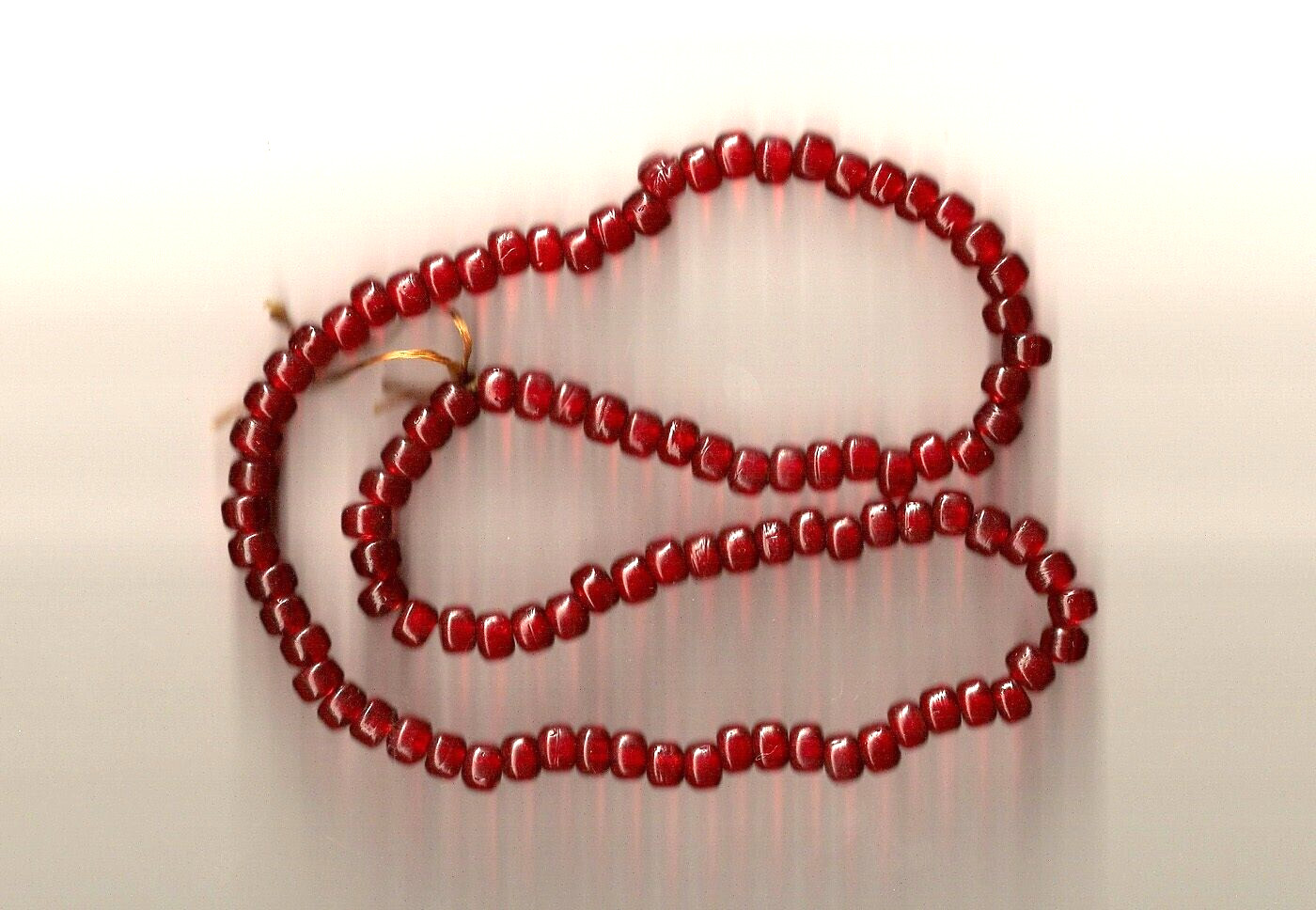100 Glass Crow Beads 9×6 mm w/ 2mm hole size New Translucent Dark Red