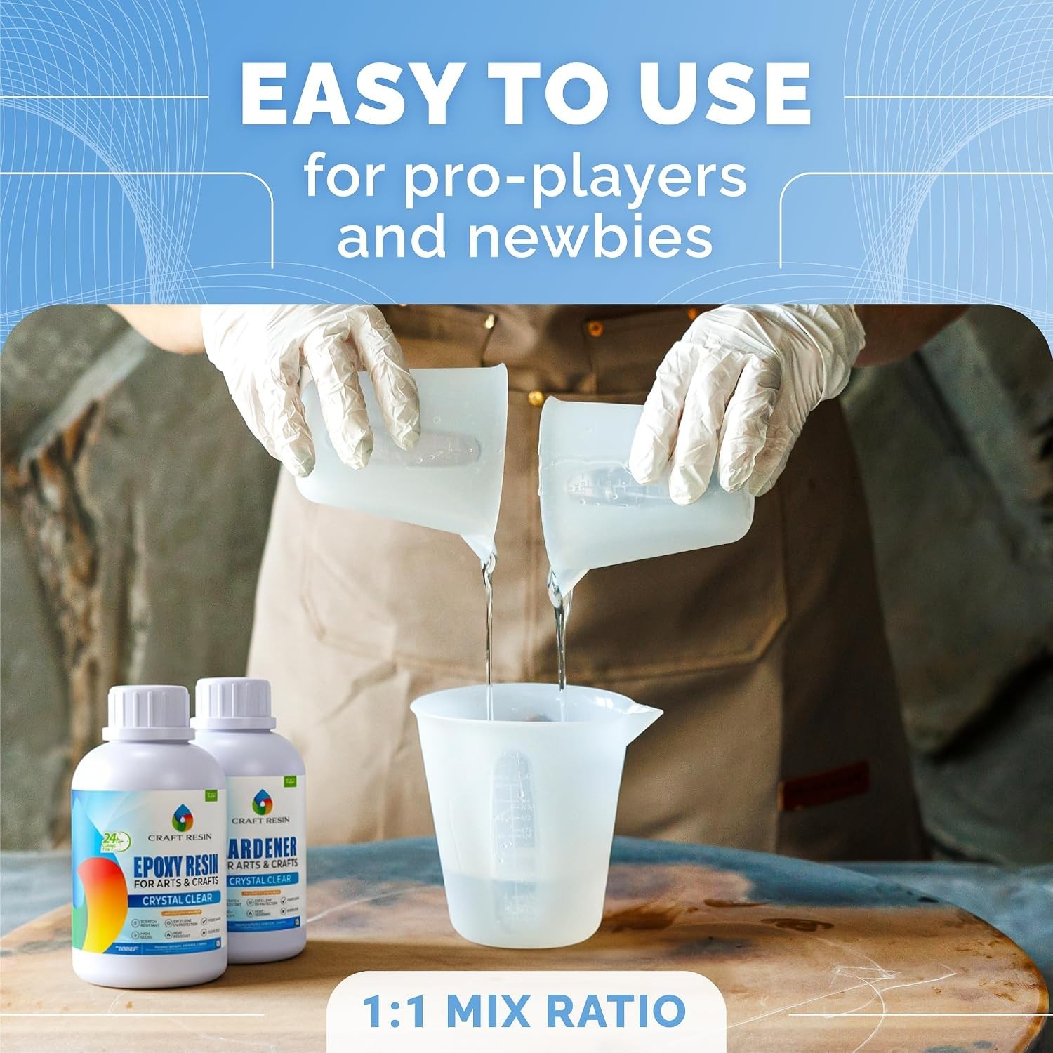 1 Gallon DIY Epoxy Resin Kit – Low Viscosity for Art and Jewelry Making