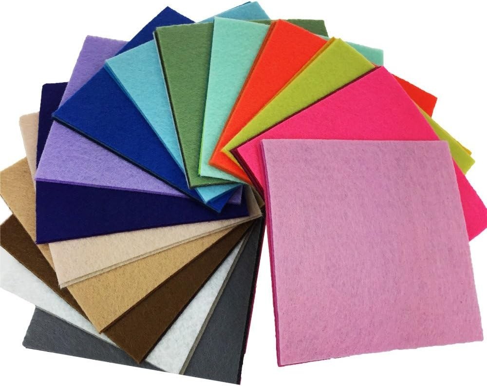 High-Quality 1mm Thick Craft Felt Sheets – 88 Assorted Colors for Creative Use