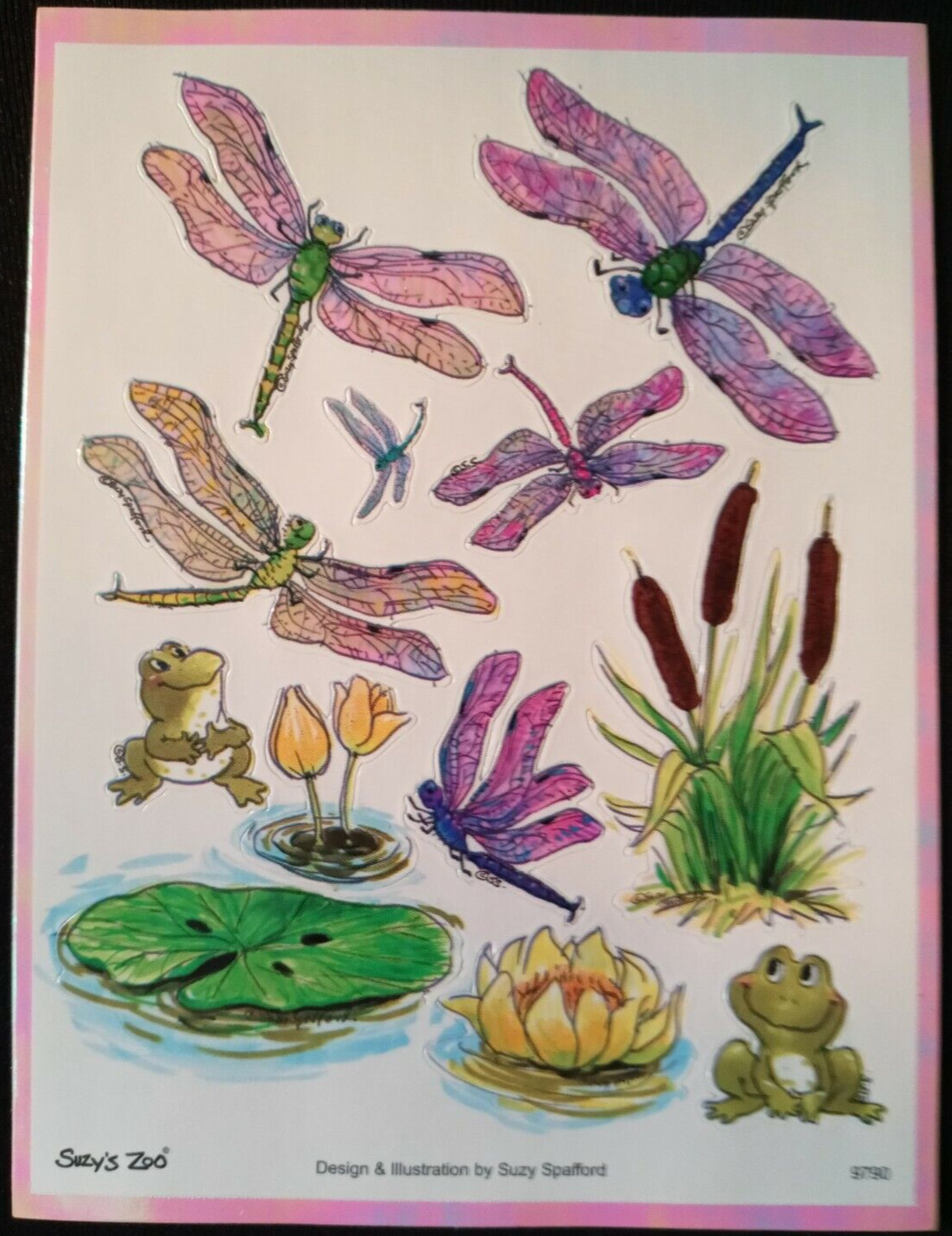 SUZY’S ZOO IRIDESCENT DRAGONFLIES STICKER SHEETS #9790