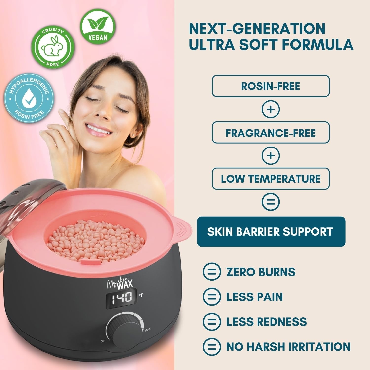 14oz Hypoallergenic Stripless Wax Beads for Sensitive Skin – Gentle Hair Removal