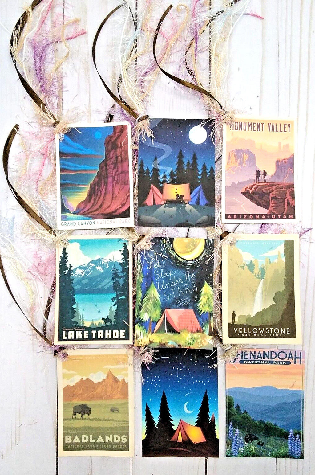 9 Camping The United States~Handmade~Gift Tags~Scrapbooks~Junk Journals~Crafts