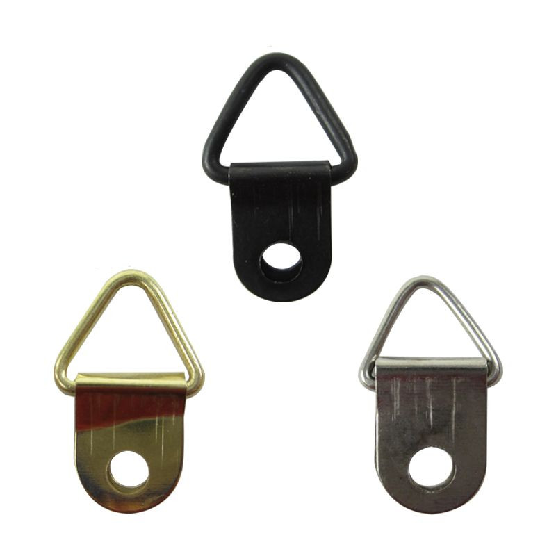 50-100PCS Triangle D-Ring Hanging Picture Frame Hooks Painting Mirror Hangers