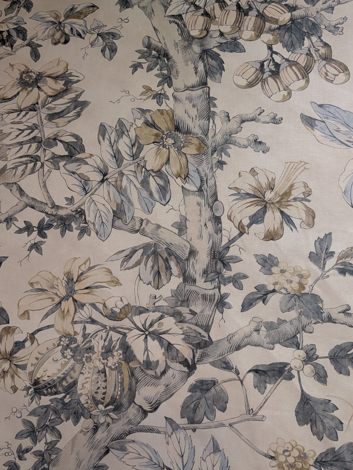 Zoffany Coromandel Print Empire Grey Fabric 7 Yards -Retail $494 A YARD