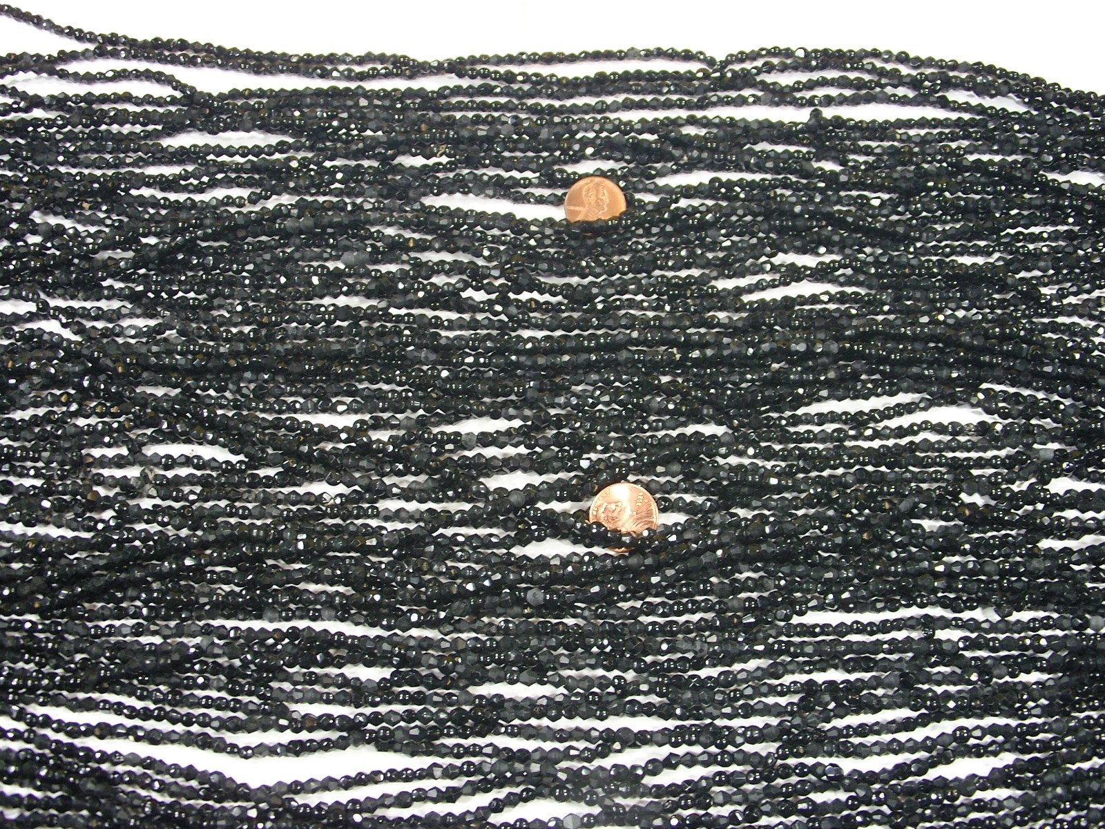 2 Pounds Black Color India Handmade Glass Spacer Beads Bulk Lot (QKP-15) ⭐
