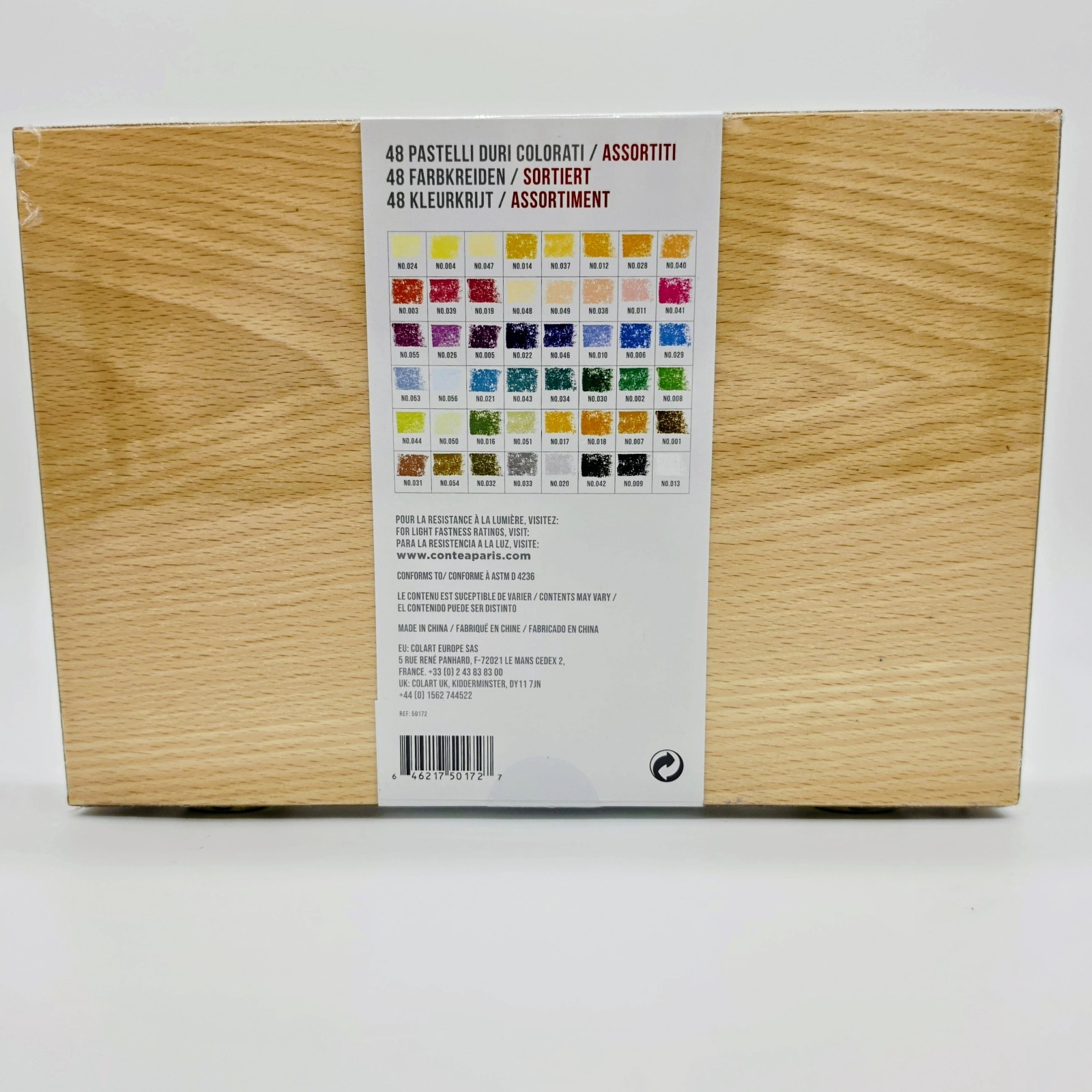 ✨NEW/SEALED✨ Conté à Paris Colour Pastel Carré Wood Box, Set of 48, Assorted