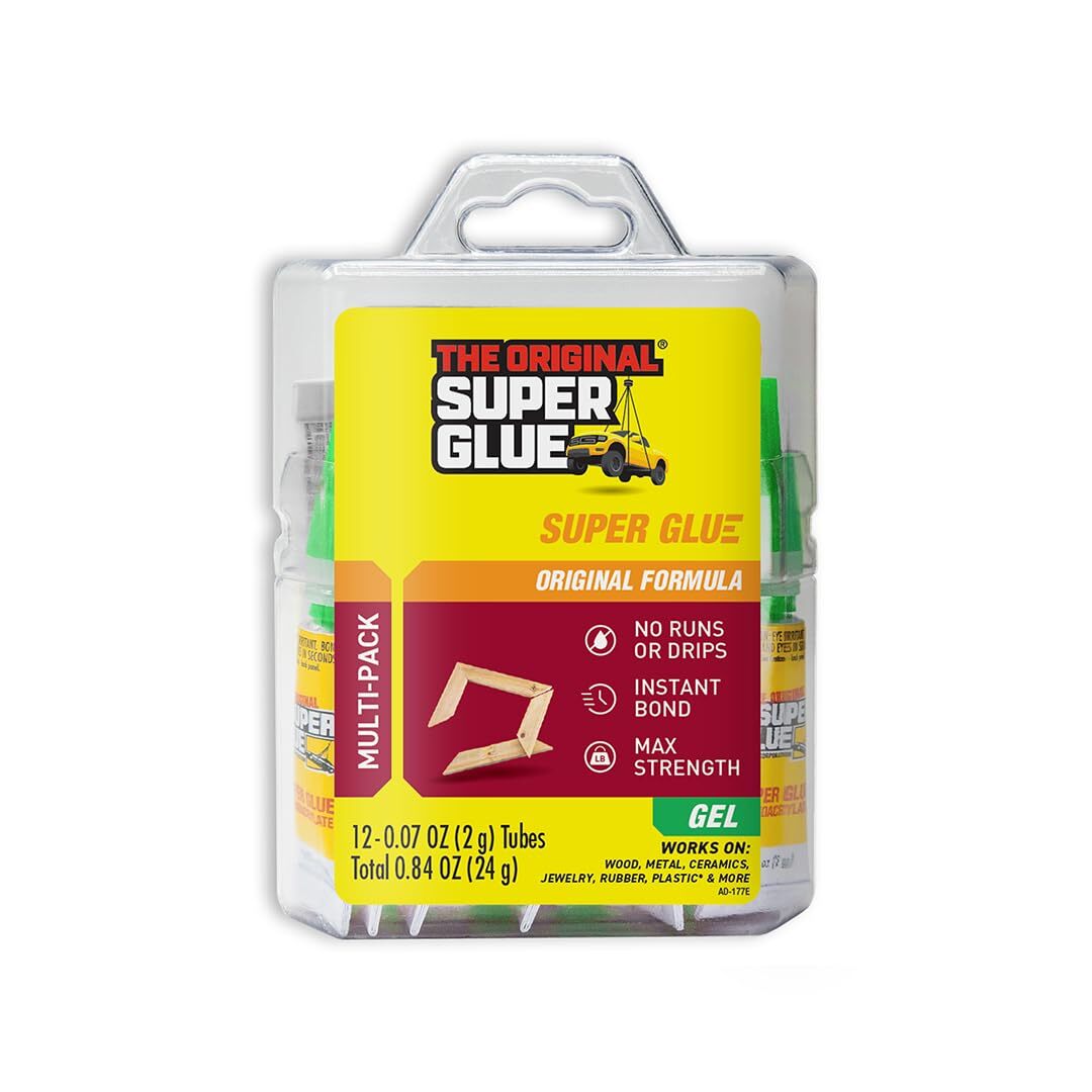 Super Glue Gel – 2 Gram Tubes – 12 Count (Pack of 1)