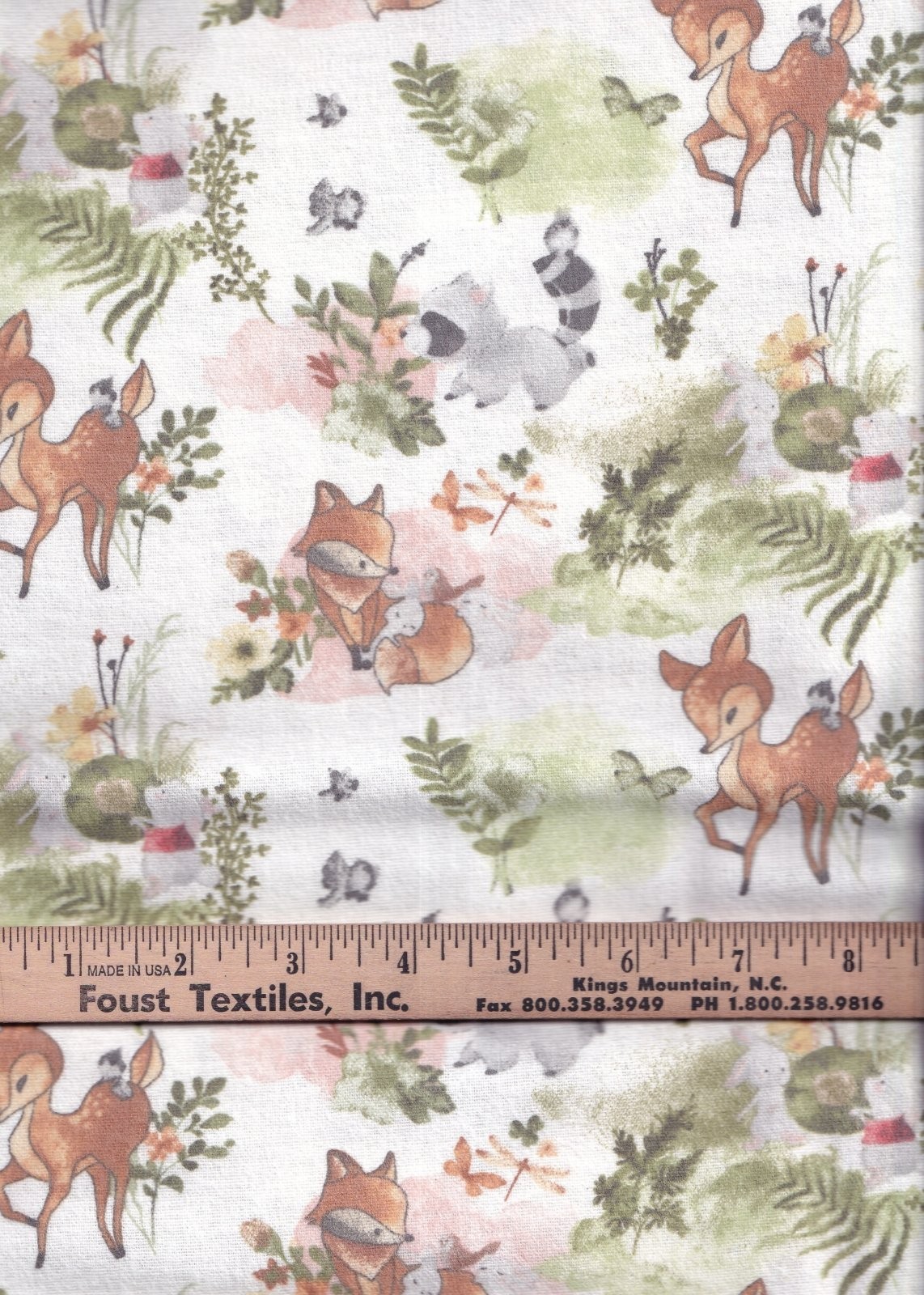 Bolt 6 Yards Nature Baby Cotton Flannel Fabric 4032