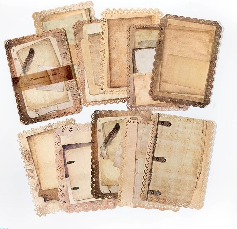 30 Sheets , Assorted Set – 3 Pack Background Stationery Paper Ephemera for Ju…