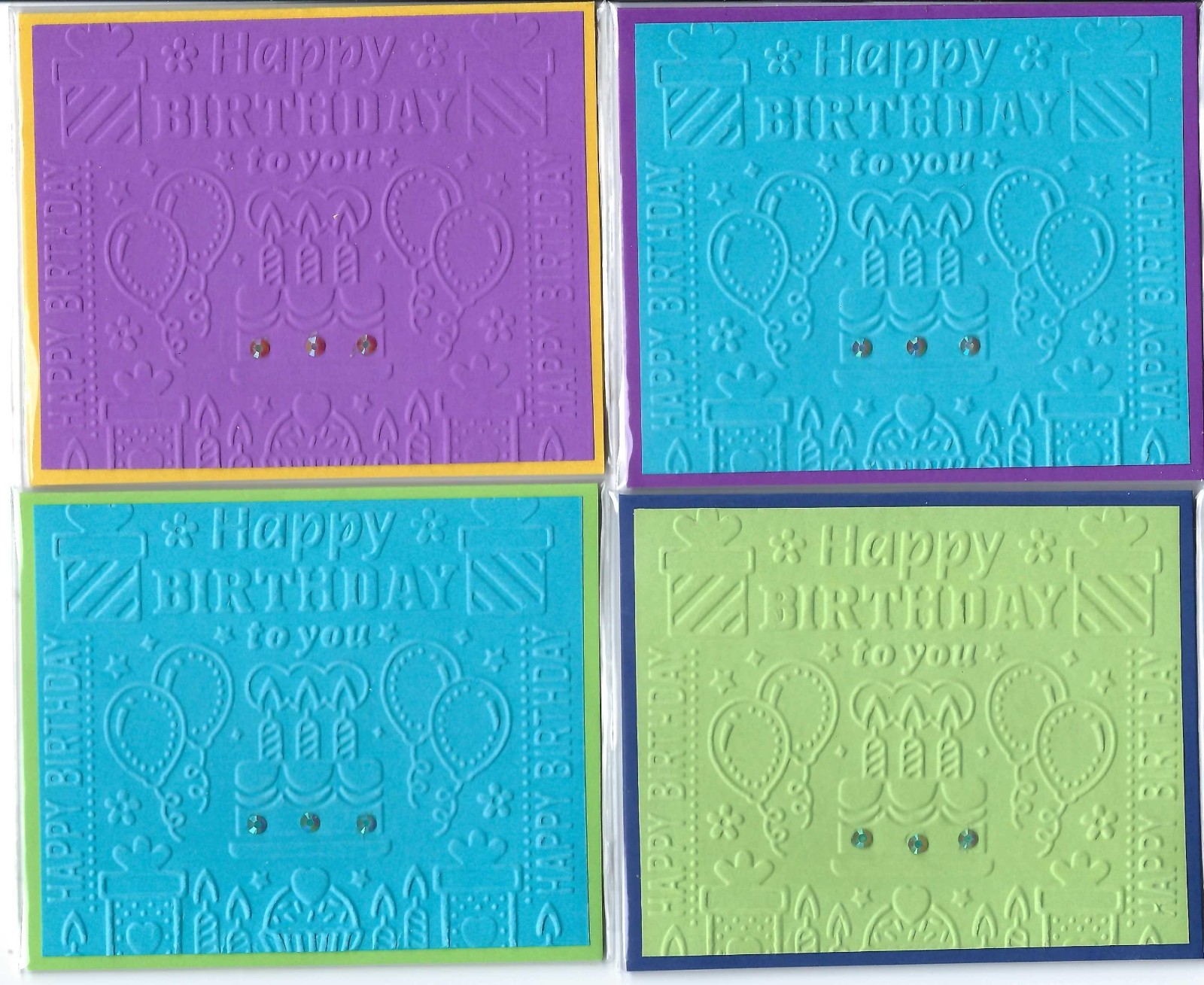 Handmade BABY & BIRTHDAY GIFT CARD/MONEY HOLDERS #B$11–Lot of 4