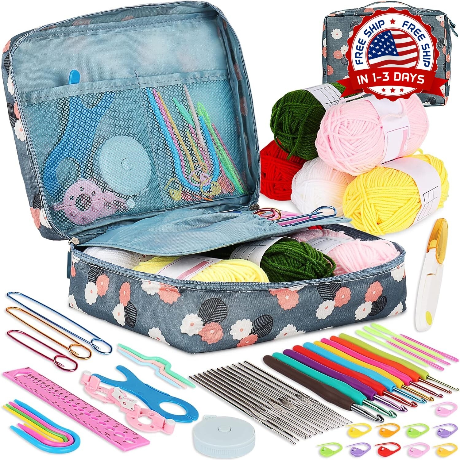 El kit de hilo de crochet para principiantes Con hilo de crochet incluido NEW US