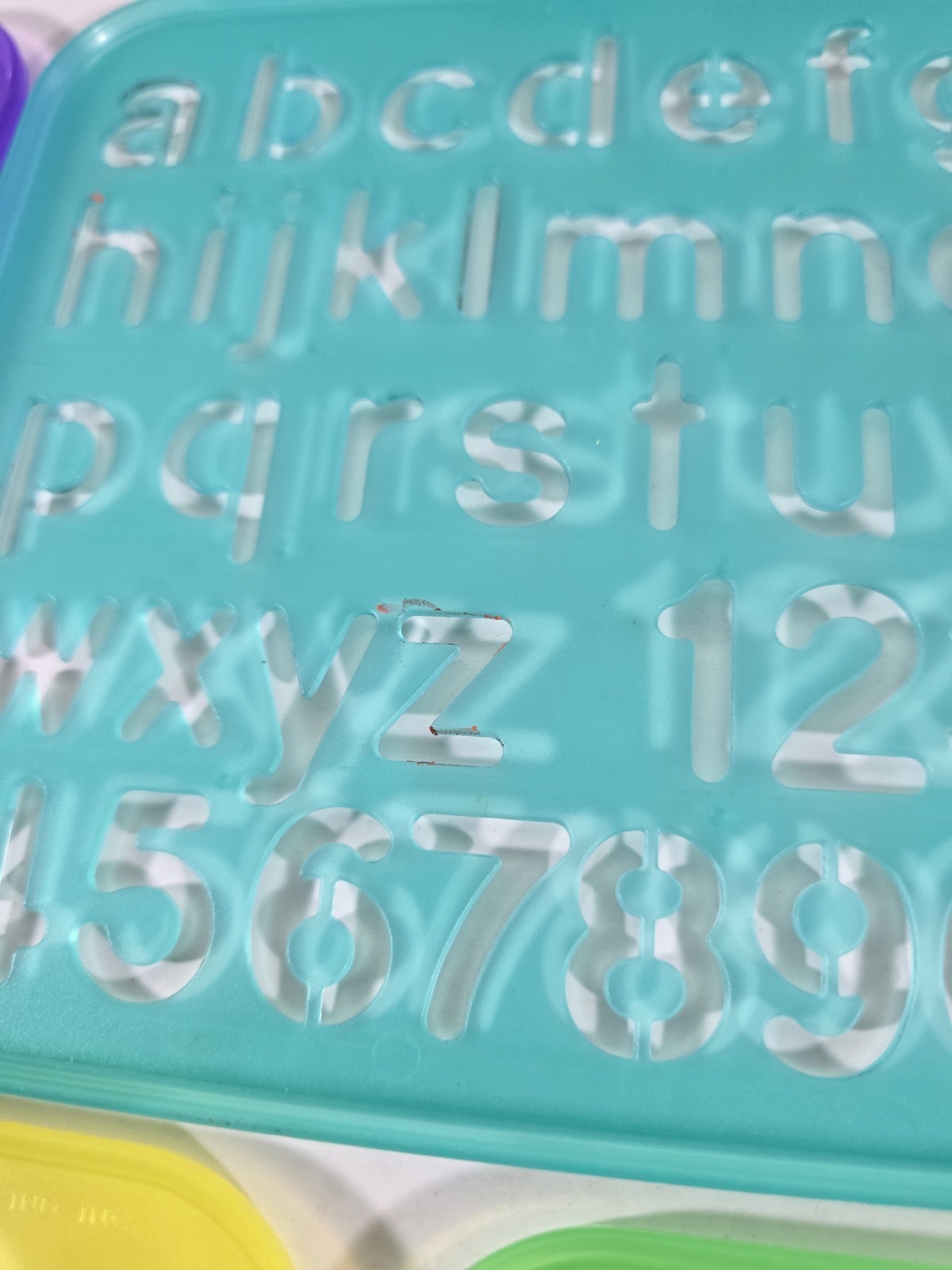 Lot of 10 Vintage Tupperware TupperToys Stencils Letters Transportation Plants