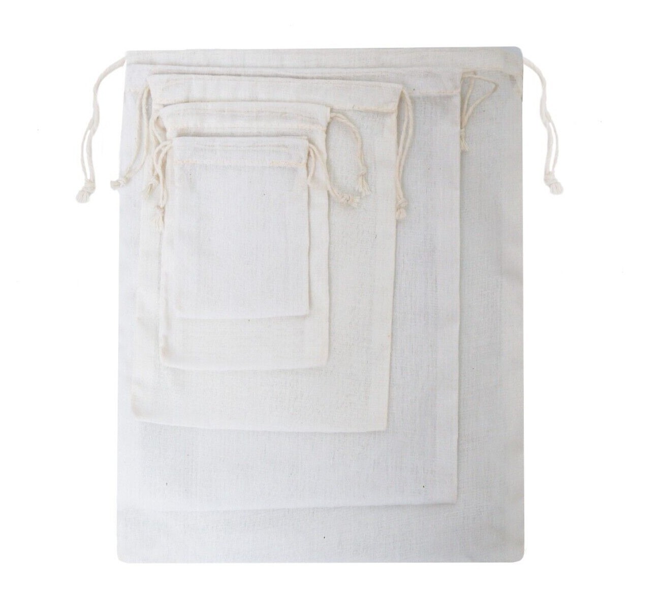 Biglotbags – Premium Poly Cotton Double Drawstring Reusable Muslin Bags