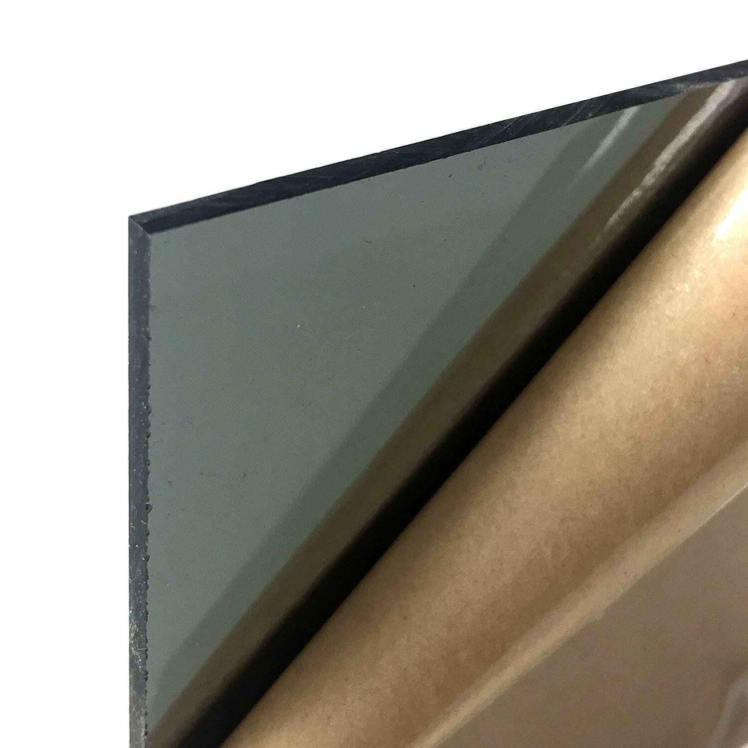 Acrylic Plexiglass Grey Tinted Plastic Sheet 1/8″ Thick You Pick The Size Color
