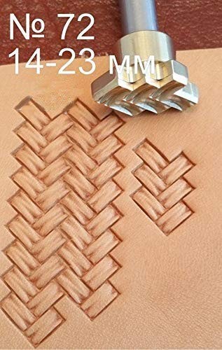 Leather Stamp Tool, Basket Weave, Professional Steel Craft Tool for Leatherwo…