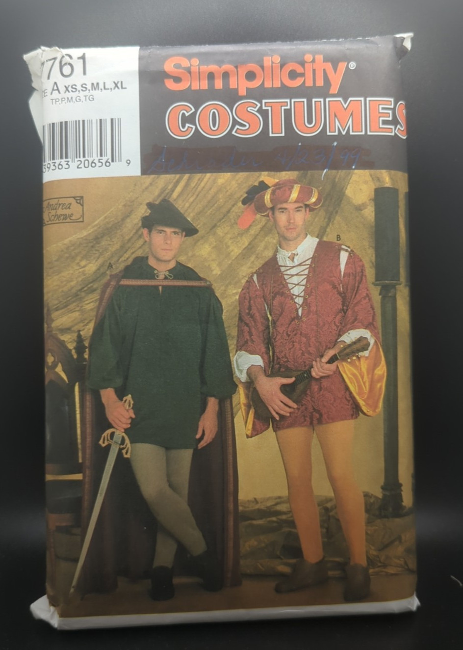 Vintage Simplicity Costume Pattern 7761 Size A (XS-XL) Robin Hood ~UNCUT