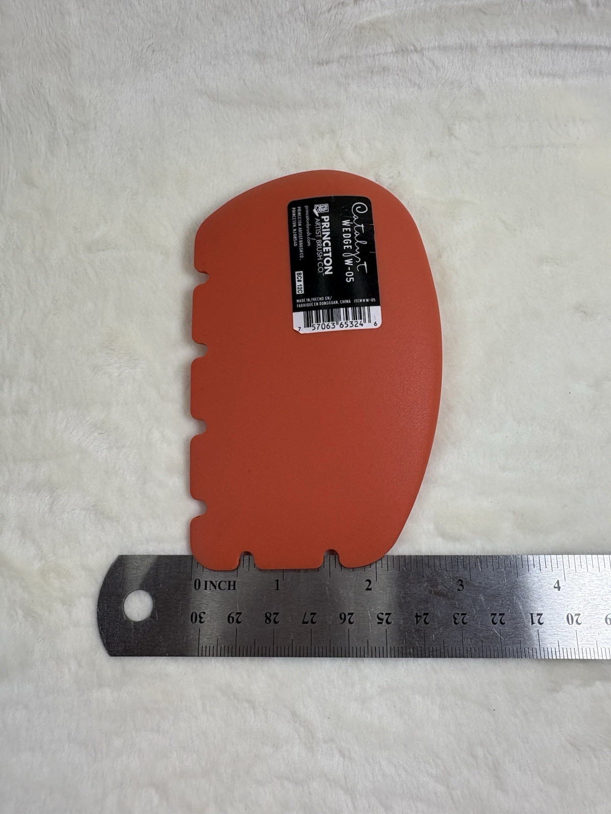 Princeton Artist Brush Co Orange Catalyst Silicone Wedge W-05 Painting Art