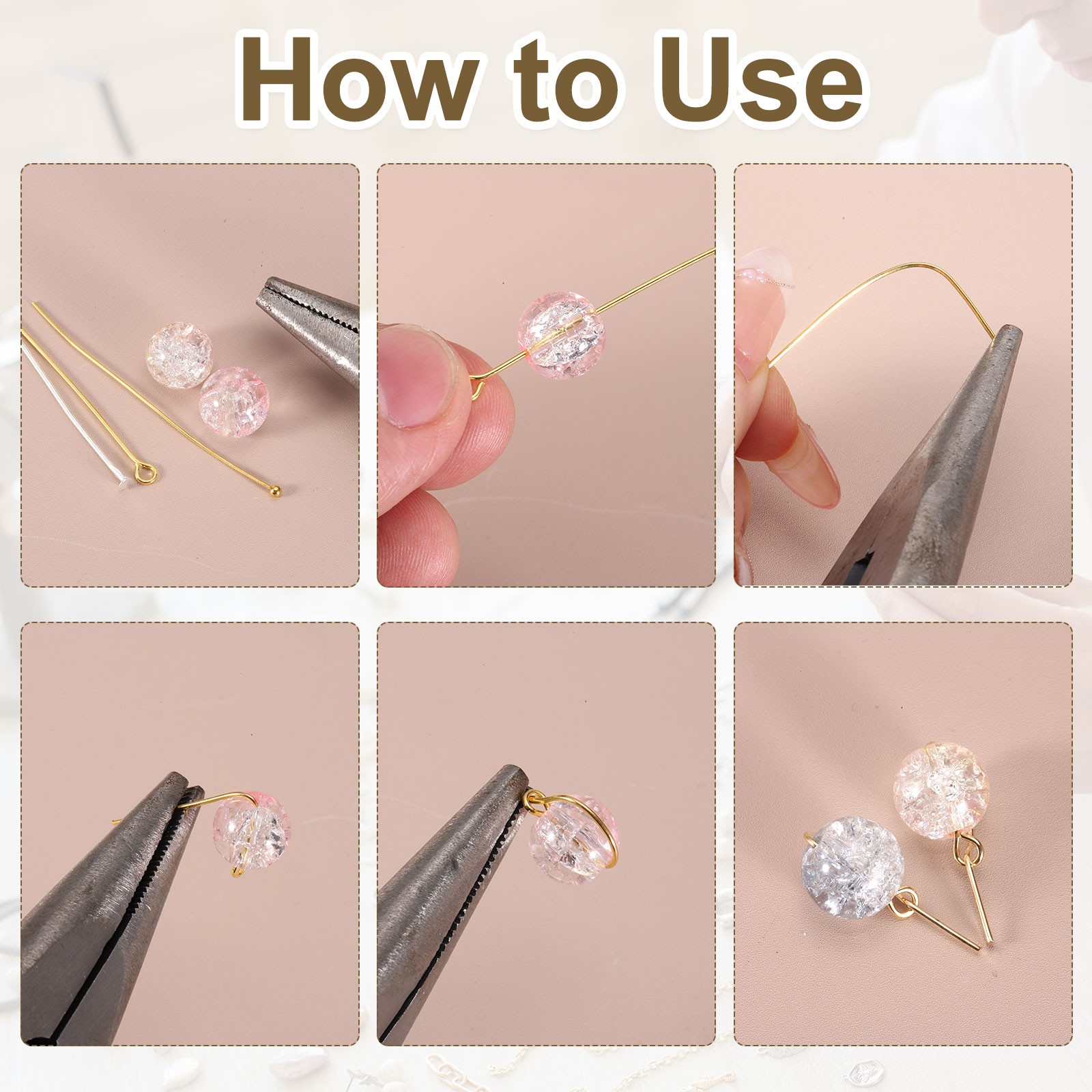 1 Inch Flat Head Pins, Jewelry Making Headpins-400Pcs(Silver Gold)