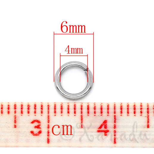 Jump Rings 6mm – 100/200/500 Stainless Steel 18 Gauge 1mm Open Jump Rings F0270