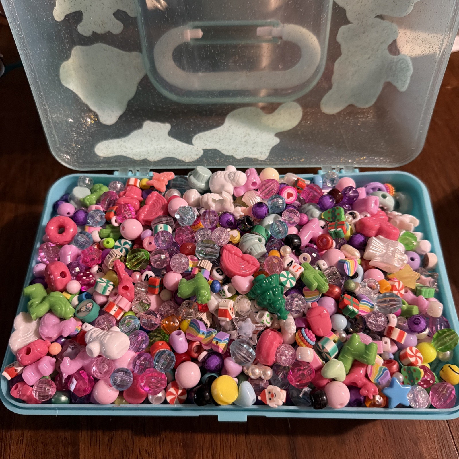 4.5 lbs Kid’s FUN Beads! Pinks and Multi-Color Unicorns Rainbows etc