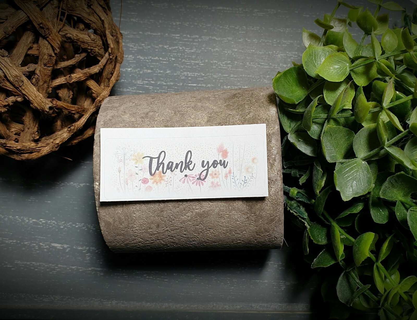 Springtime floral Thank you Stickers labels 100 count