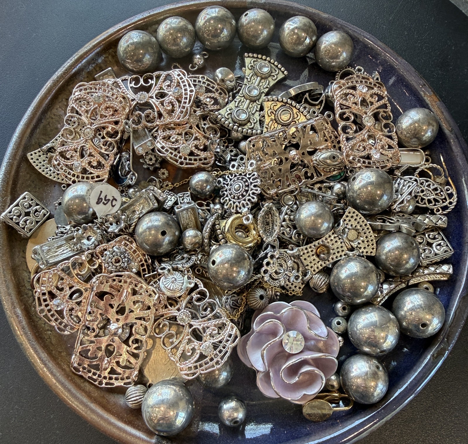 Beads 150+ Metal Assorted Shapes and Sizes for Crafting or Jewelry Making