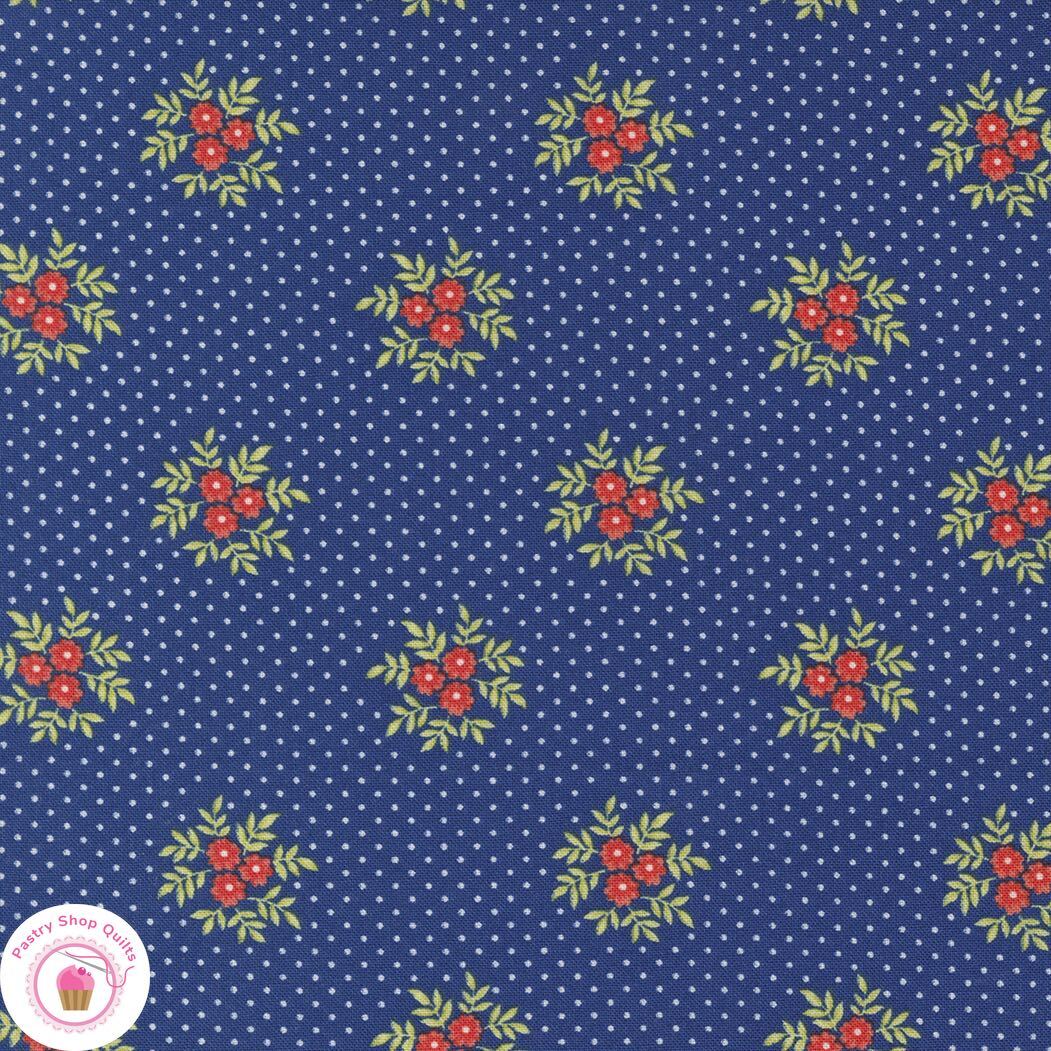 Moda FRUIT COCKTAIL 20464 12 Blue Boysenberry Floral FIG TREE Quilt Fabric