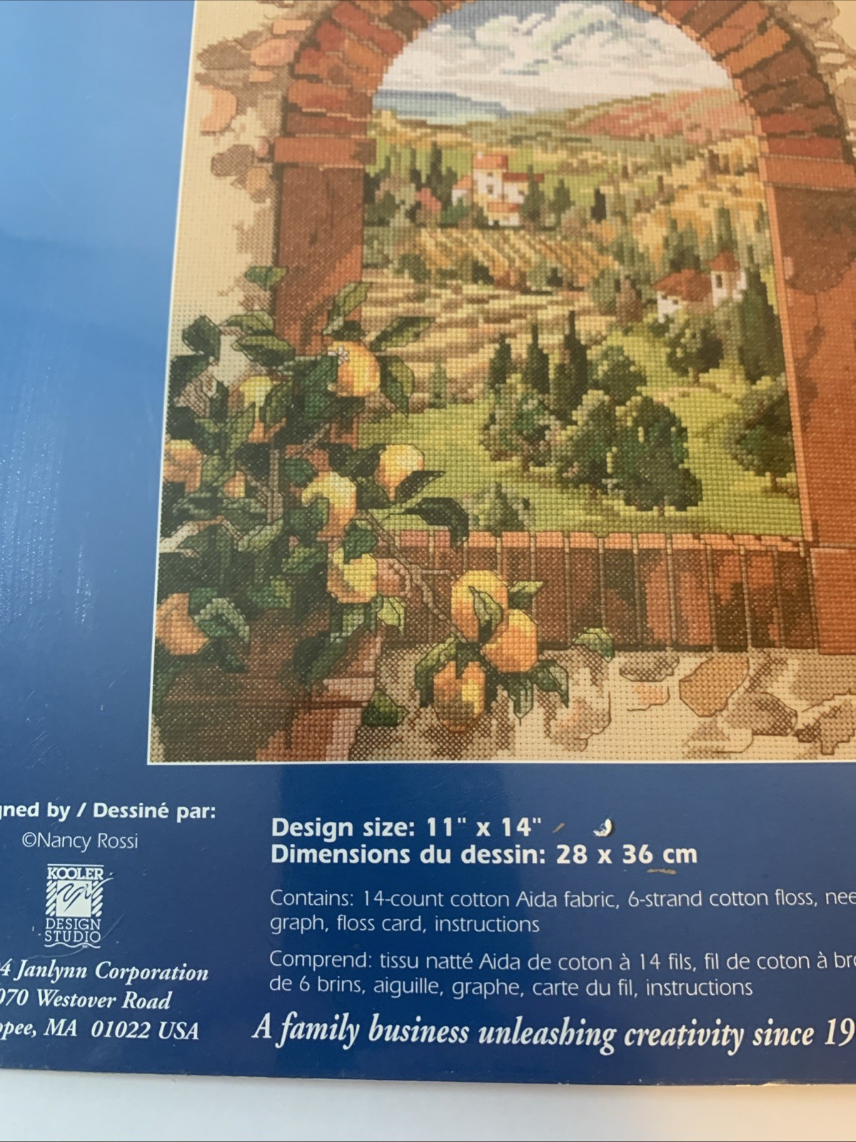 Rare Janlynn cross stitch kit new sealed #023-0244 Dreaming of Tuscany