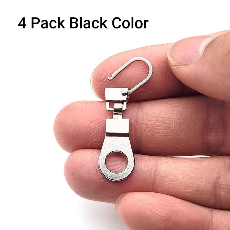 4 PCS Detachable Zipper Pull Replacement Zippers Pull Tabs Zipper Sliders Repair