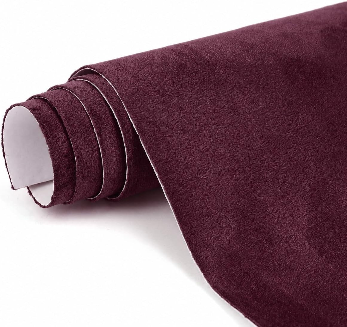 Universal Fit Burgundy Suede Interior Wrap – 17×70 Inch Stretchable Film