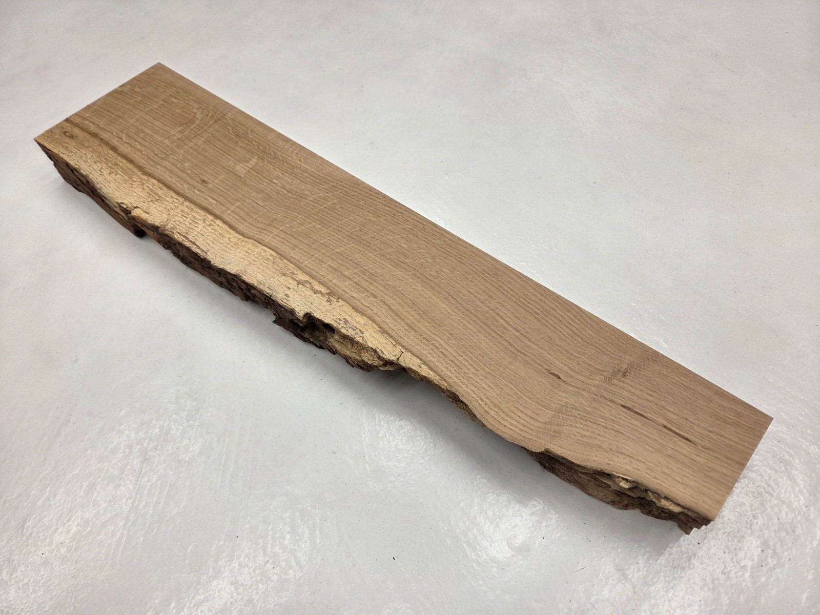 28″ AWESOME! UNIQUE! Red Oak Live-edge Slab Lumber Kiln-dried Wood