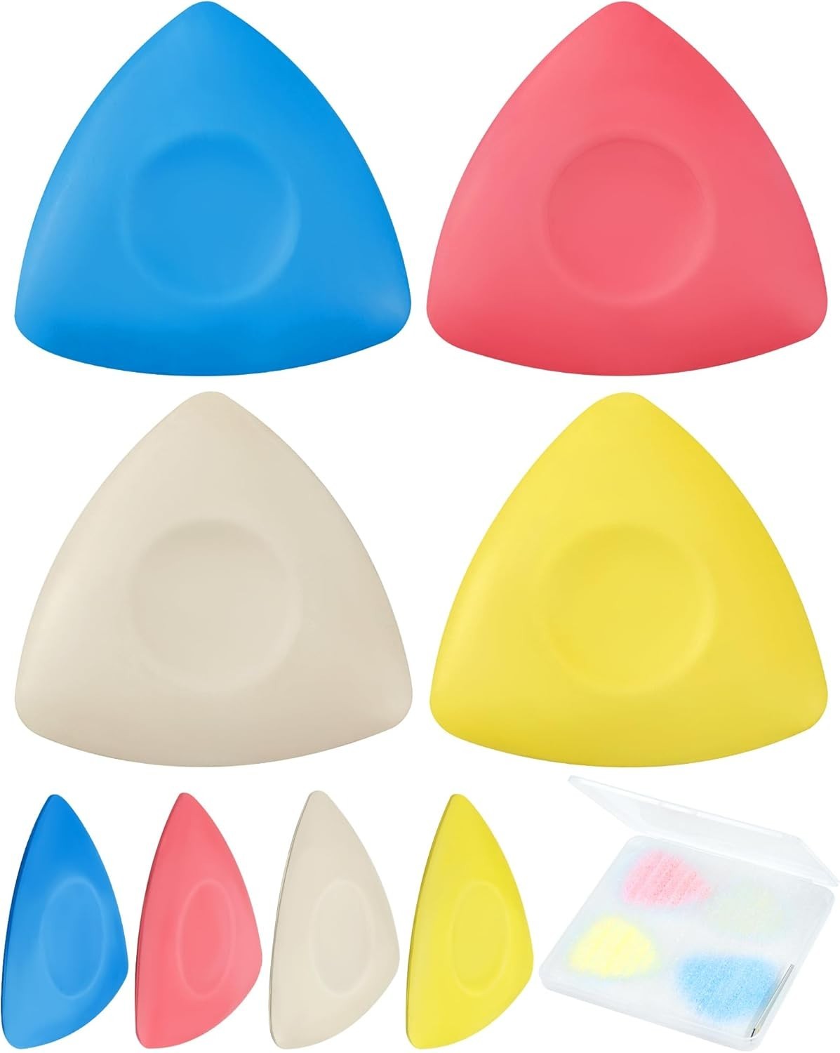4Pcs Tailors Chalk, Triangle Sewing Chalk for Fabric, Fabric Markers for Quil…