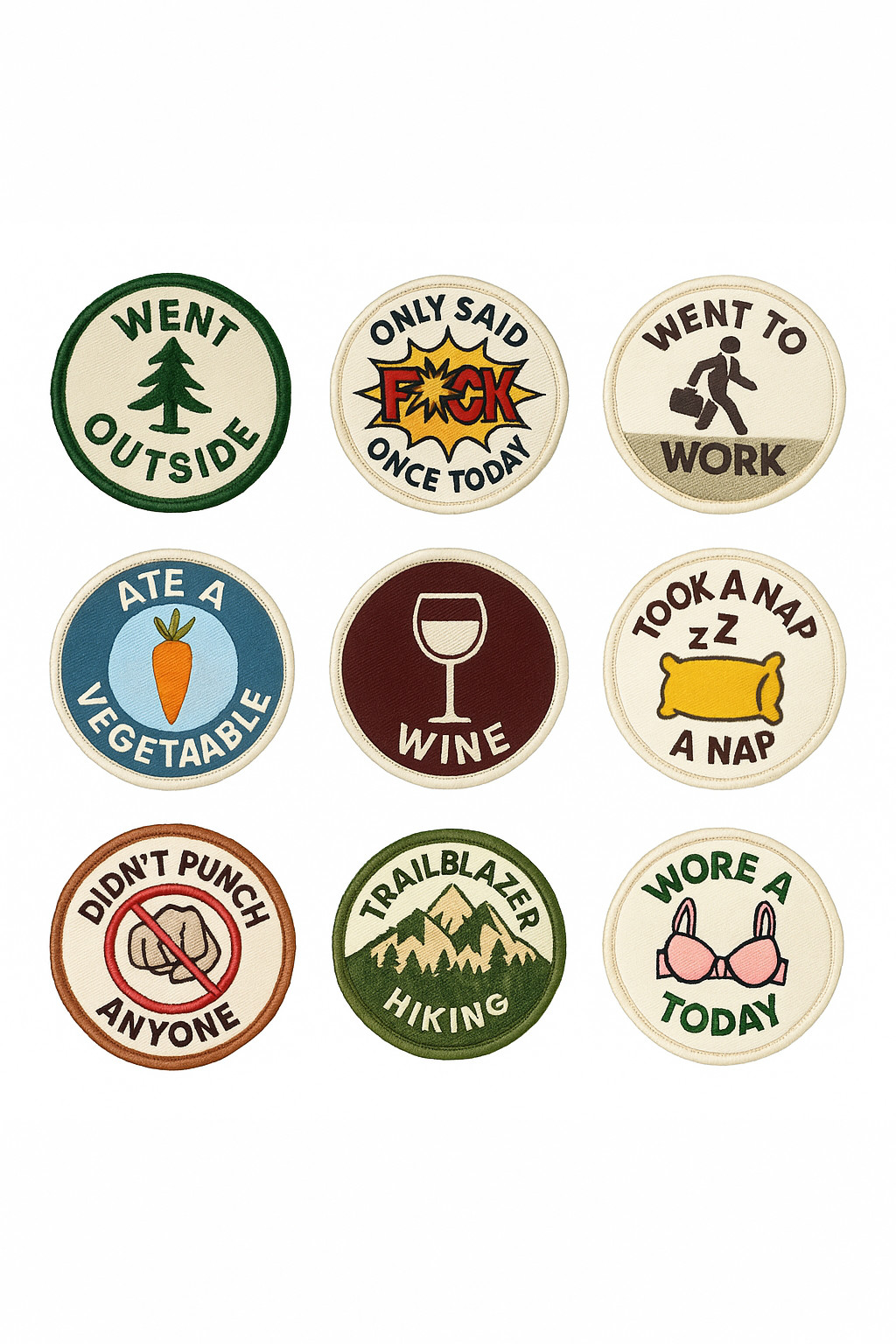 Adult Merit Badge Logo Patch Embroidered Iron-On Applique Achievement Award