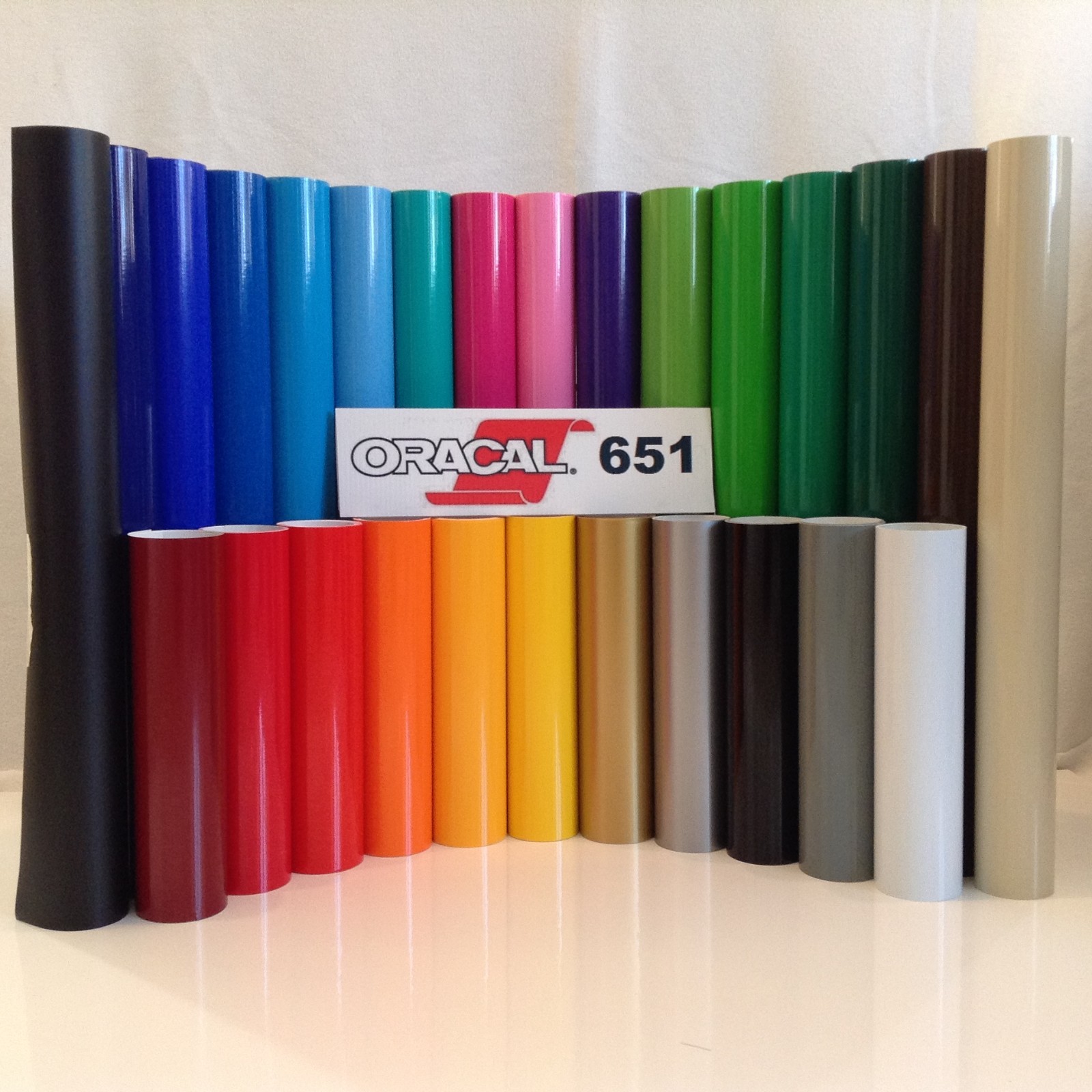 12″ Oracal 651 Adhesive Vinyl (Craft hobby/sign maker/cutter),3 Rolls@ 5′ Ea.