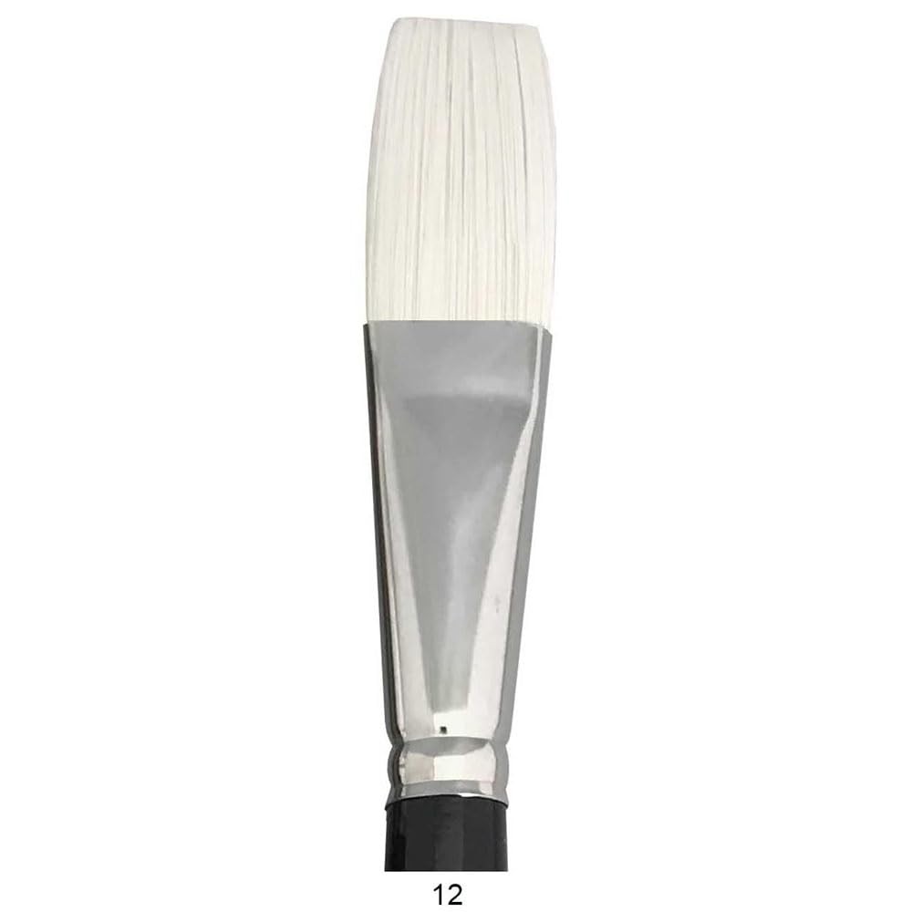 Opal Synthetic Hog Bristle Artist Brushes – Long Handle for Oil and Acrylic P…