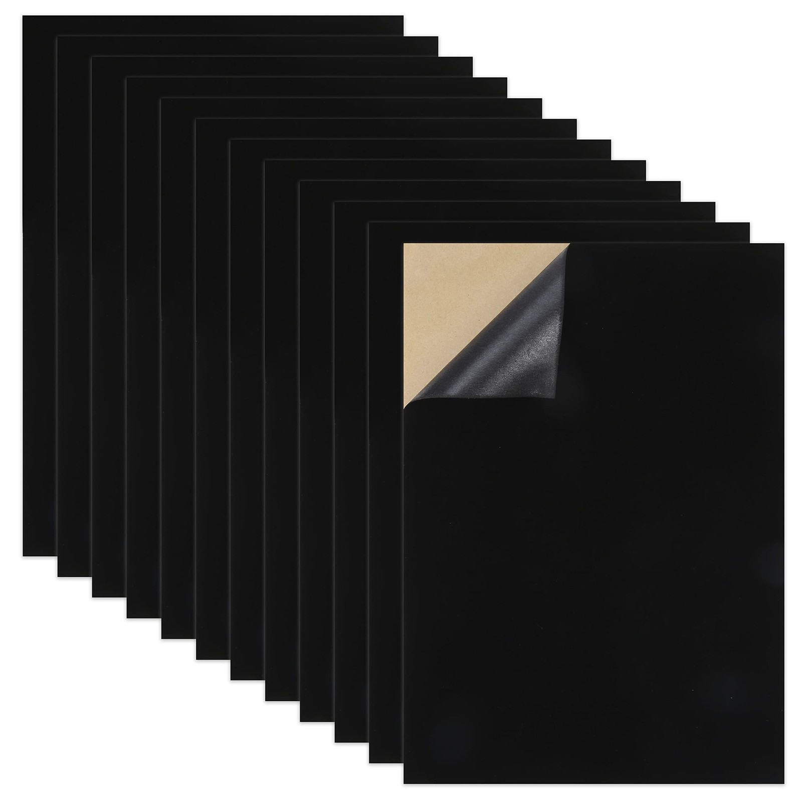 Caydo 12PCS Black Self 8.3 inches x 11.8 x 0.5 millimeters,