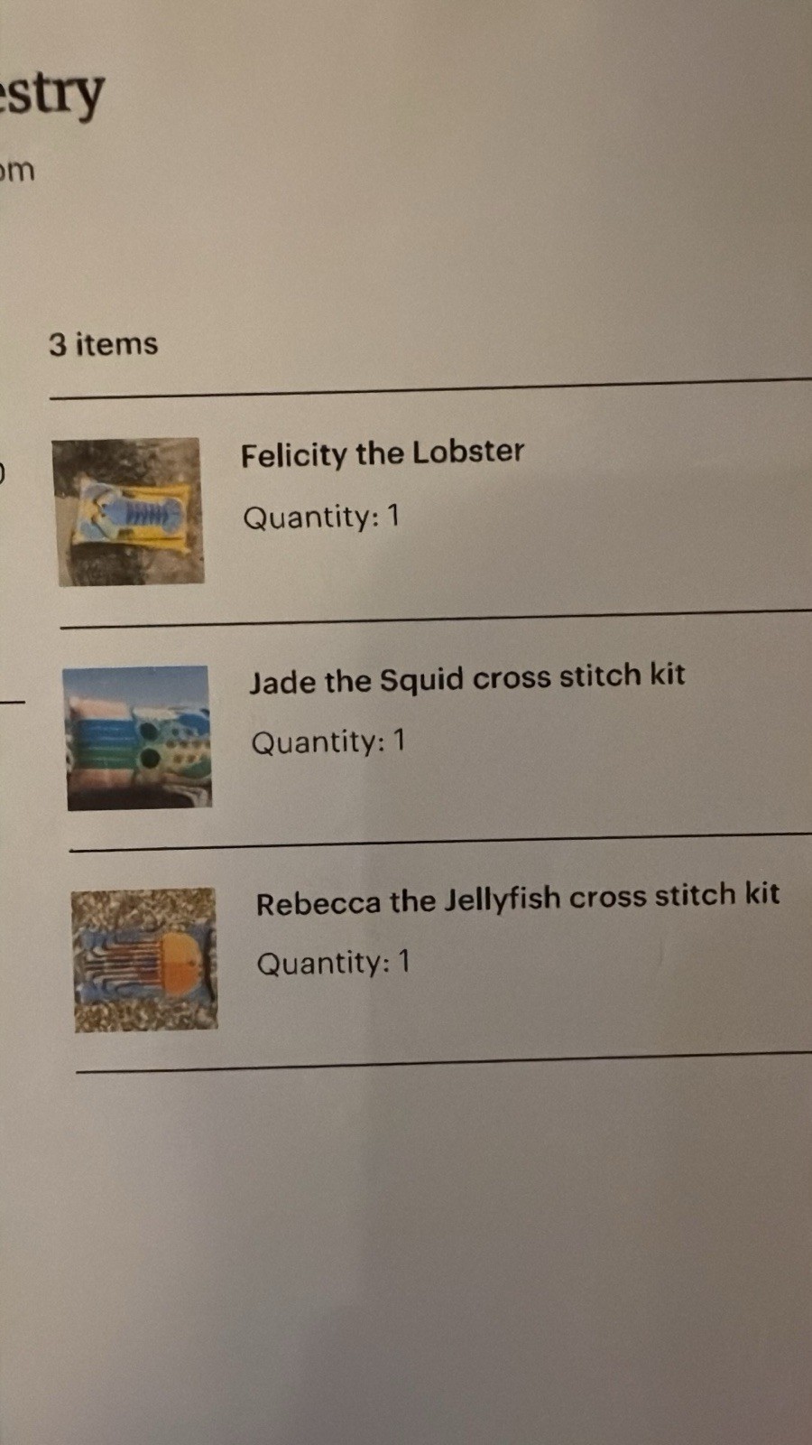 Emily Peacock Counted Cross Stitch Chart Kit 20×12” Squid, Crab, Lobster & Jelly