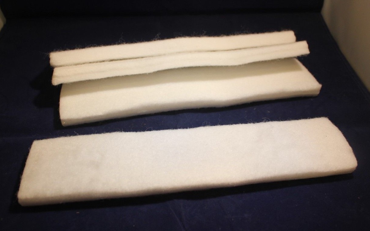Felt – White – 1/2″ Thick – 2 1/4″ x 9 1/2″ – Pack of 6 (E2)