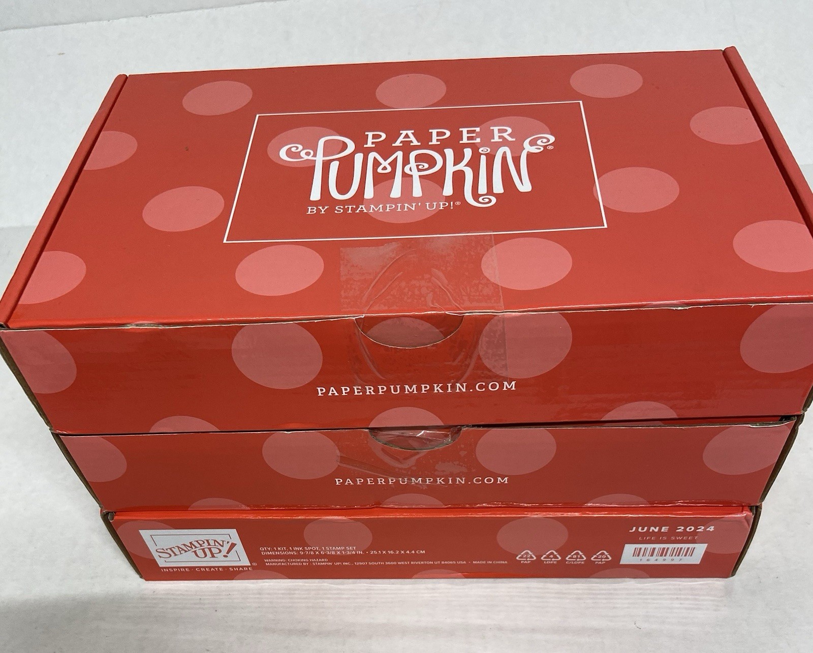 Stampin’ Up Paper Pumpkin Project Kits (Lot of 3) Various Years -NOB